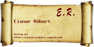Eisner Róbert névjegykártya